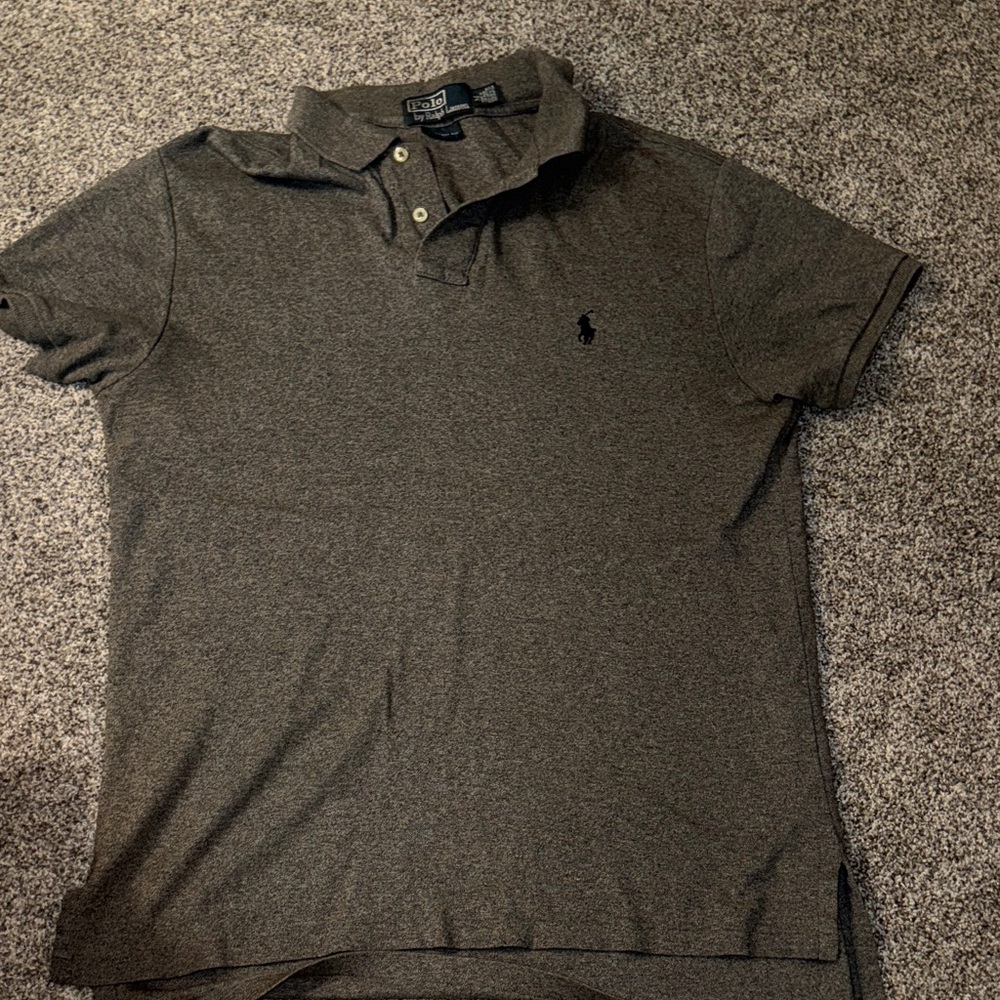 Polo by Ralph Lauren Men's Dark Brown Polo Shirt
